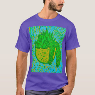 Camiseta suculento 7 impreso en lino