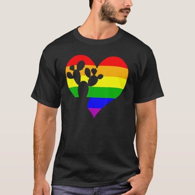 Camiseta Suculento Cactus Orgullo Gay Lgbt Día Planta Arcoi (Anverso)