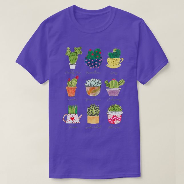 Camiseta Suculento Cactus Plant Lover Gardener Pothead Bir (Diseño del anverso)