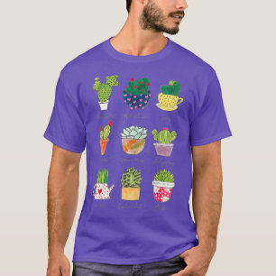 Camiseta Suculento Cactus Plant Lover Gardener Pothead Bir