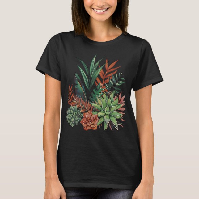 Camiseta Suculento color de agua (Anverso)