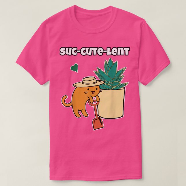 Camiseta Suculento y lindo jardín de la planta de gatos Per (Diseño del anverso)