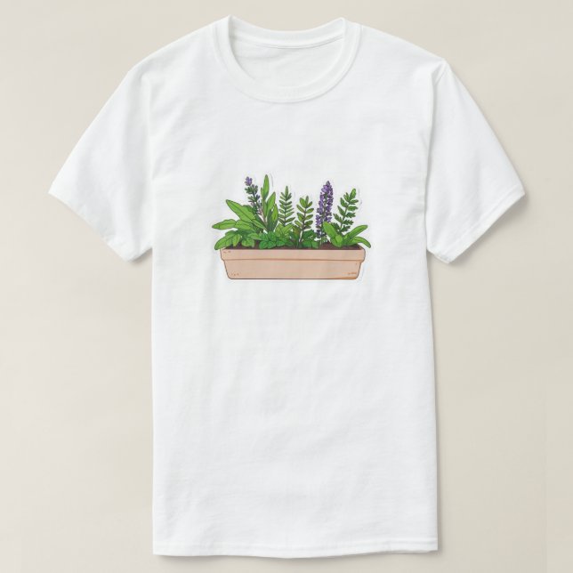 Camiseta Suculentos botánicos de planta de jardinería (Diseño del anverso)