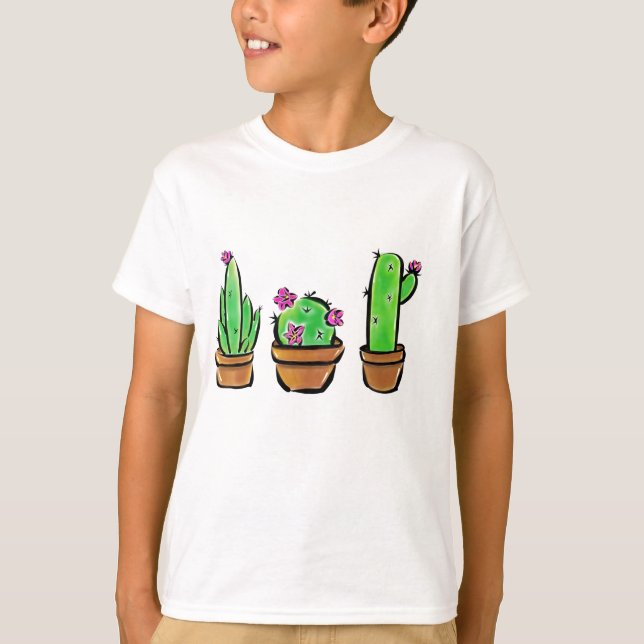 Camiseta Suculentos Cactus cacti del suroeste (Anverso)