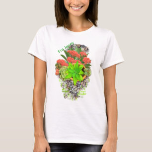 Camiseta Suculentos en guijarros de jardín