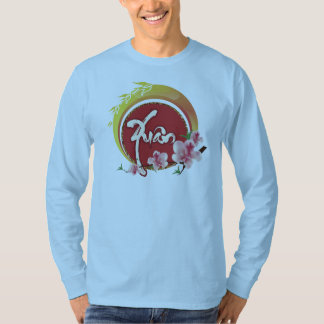 Camiseta Sucursales De Pluma De Flor Peach Blossom Y Spring