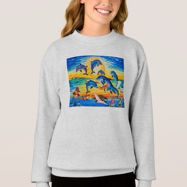 Camiseta Sudadera ComfortBlend® de Hanes para niña (Anverso)