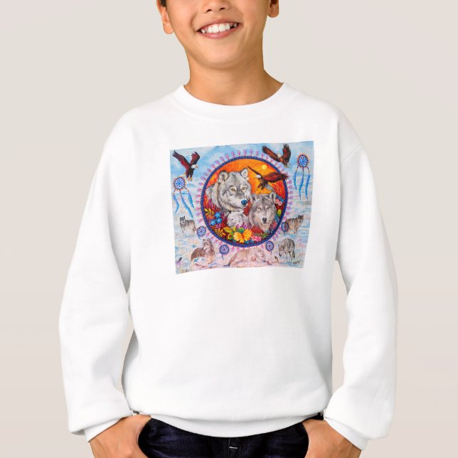 Camiseta Sudadera ComfortBlend® de Hanes para niños (Anverso)