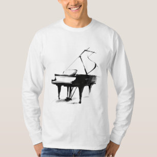 Camiseta Sudadera con boceto de piano de cola minimalista