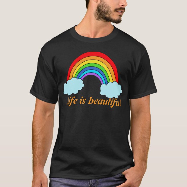 Camiseta Sudadera con capucha arcoíris personalizada | Nomb (Anverso)
