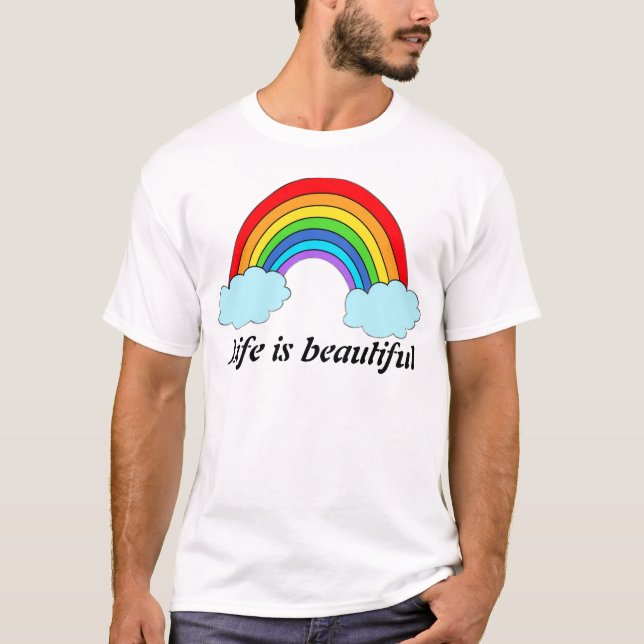 Camiseta Sudadera con capucha arcoíris personalizada | Nomb (Anverso)