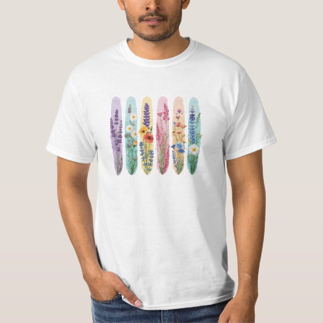 Camiseta Sudadera con capucha de botánica de flores silvest (Anverso)