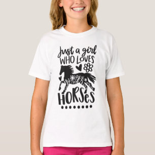 Camiseta Sudadera con capucha de caballo para niñas, Solo u