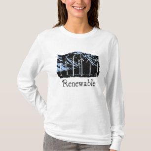 Camiseta Sudadera con capucha de energía eólica renovable p