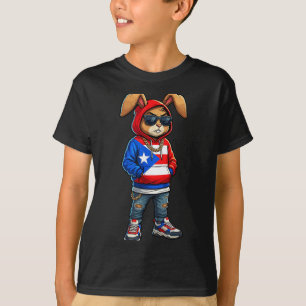 Camiseta Sudadera con capucha de la bandera de Puerto Rico