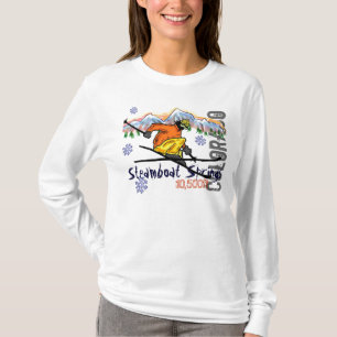 Camiseta Sudadera con capucha de la elevación del esquí de