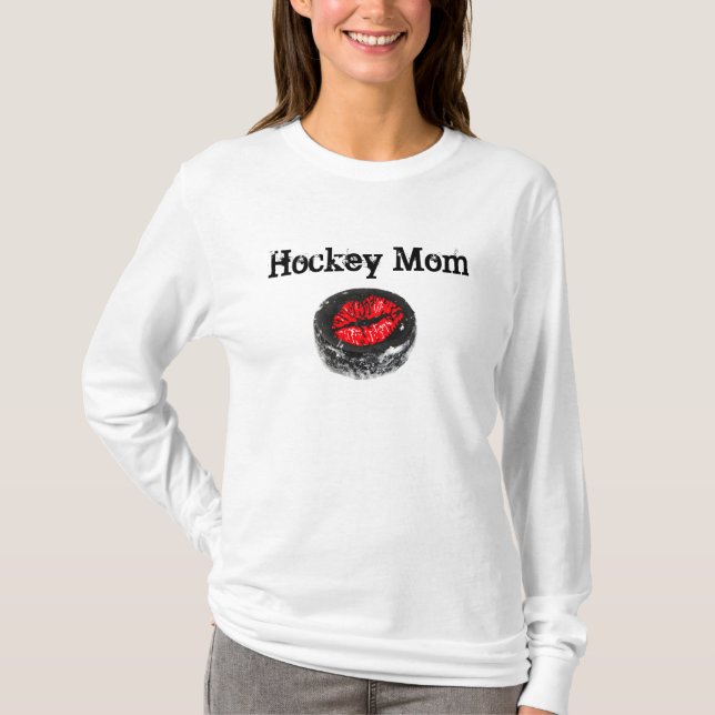 Camiseta Sudadera con capucha de la mamá del hockey (Anverso)