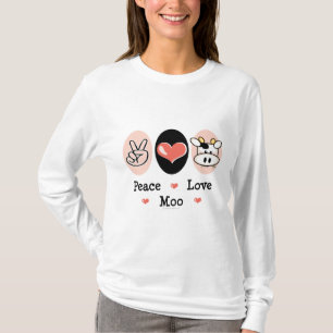 Camiseta Sudadera con capucha de la vaca del MOO del amor