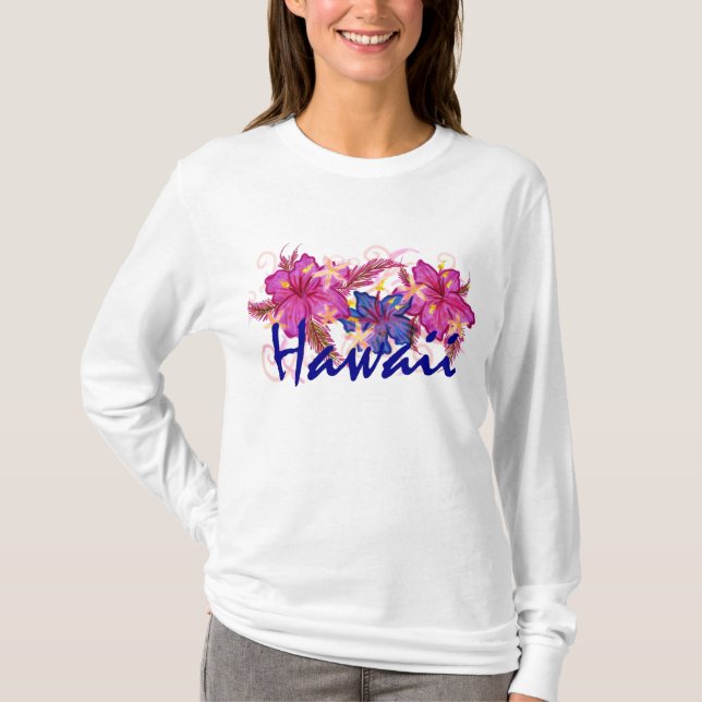 Camiseta Sudadera con capucha de las señoras de Hawaii (Anverso)