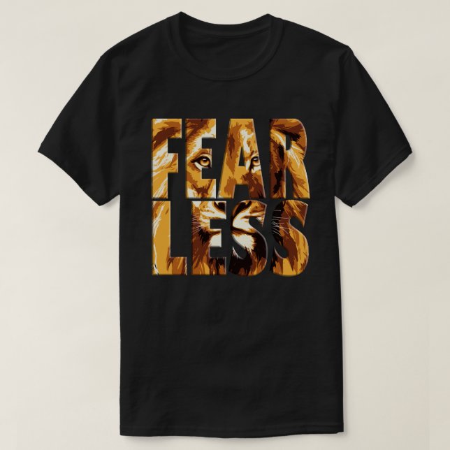 Camiseta Sudadera con capucha de León sin Miedo - Ropa de c (Diseño del anverso)