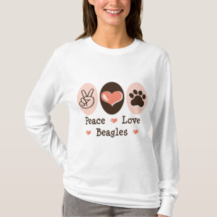 Camiseta Sudadera con capucha de los beagles del amor de la
