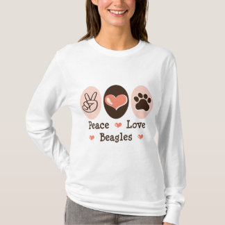 Camiseta Sudadera con capucha de los beagles del amor de la