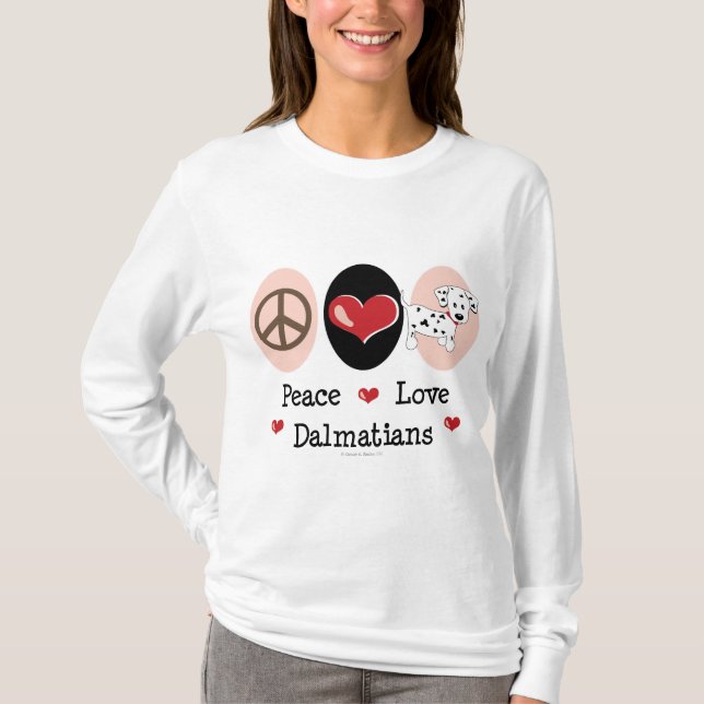 Camiseta Sudadera con capucha de los Dalmatians del amor de (Anverso)