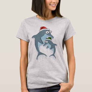 Camiseta Sudadera con capucha de los delfínes del navidad