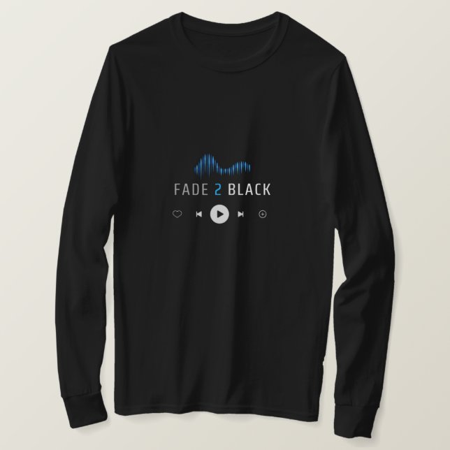 Camiseta Sudadera con capucha de manga larga Fade 2 Black D (Anverso del diseño)