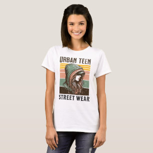 Camiseta Sudadera con capucha de moda urbana vintage para c