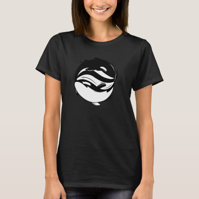 Camiseta Sudadera con capucha de orca asesina Yin Yang (Anverso)
