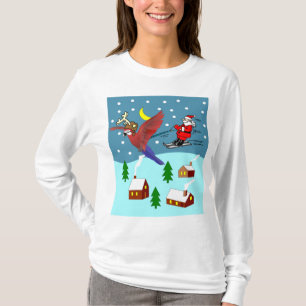 Camiseta Sudadera con capucha de Santa del esquí