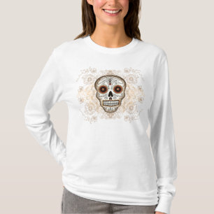 Camiseta Sudadera con capucha del cráneo del azúcar del