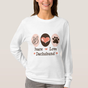 Camiseta Sudadera con capucha del Dachshund del amor de la