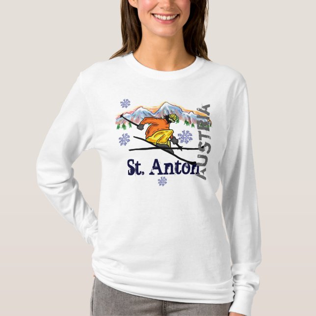 Camiseta Sudadera con capucha del esquí de Antón Austria (Anverso)