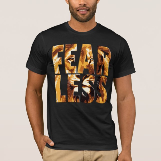 Camiseta Sudadera con capucha del león sin miedo - Ropa de  (Anverso)