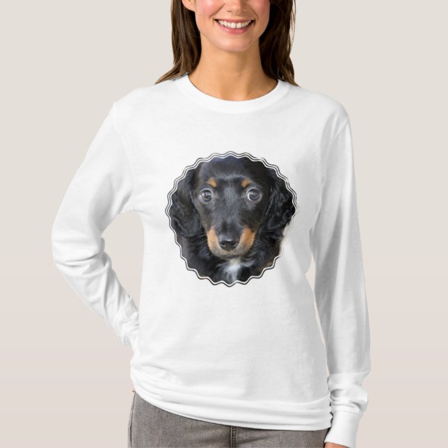 Camiseta Sudadera con capucha del perro de perrito de (Anverso)