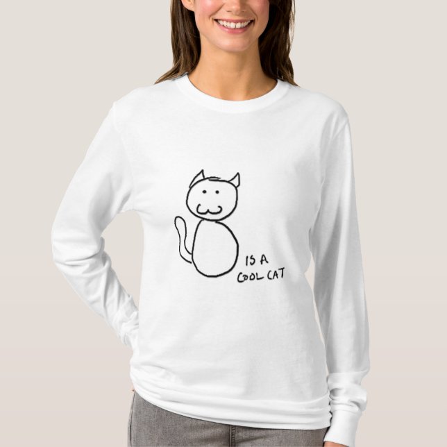 Camiseta Sudadera con capucha fresca del gato (Anverso)