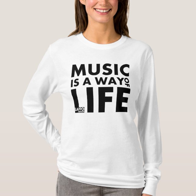 Camiseta Sudadera con capucha: La música es una manera de (Anverso)