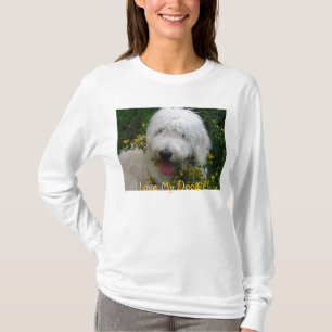 Camiseta ¡Sudadera con capucha linda de Goldendoodle, "amo