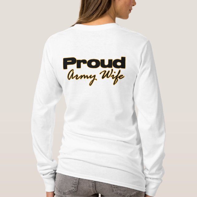 Camiseta Sudadera con capucha orgullosa de la esposa del (Reverso)