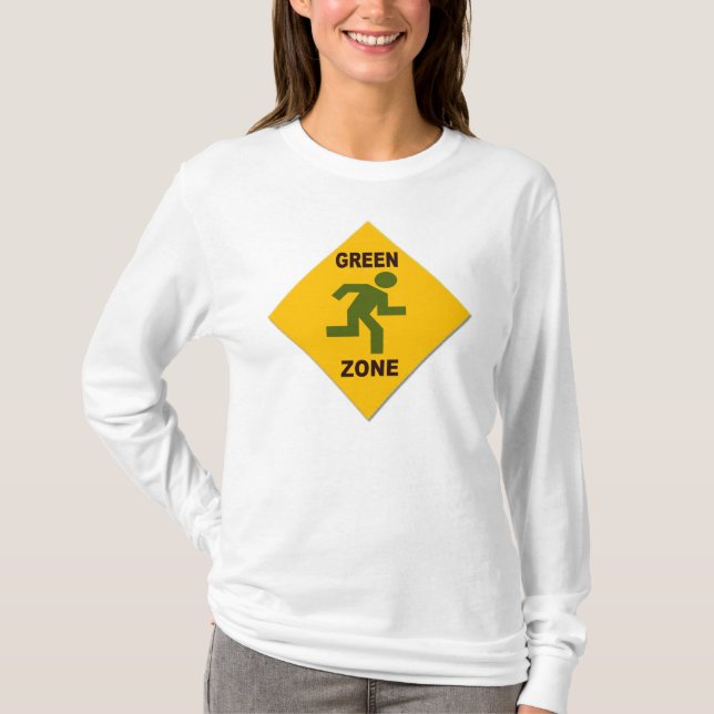 Camiseta Sudadera con capucha para mujer de la zona verde (Anverso)