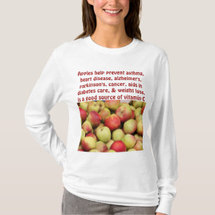 Camiseta sudadera con capucha para mujer de las manzanas