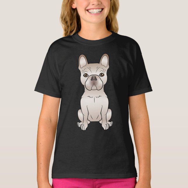 Camiseta Sudadera con capucha para sentarse con perro Bulld (Anverso)