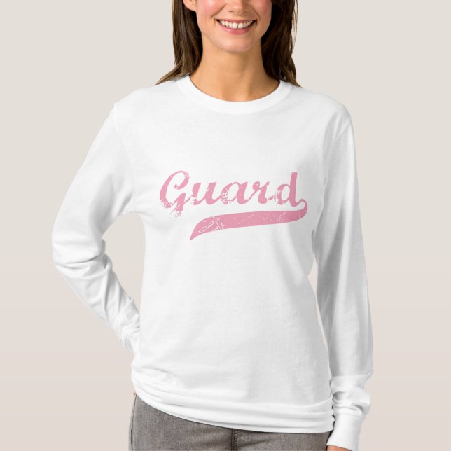 Camiseta Sudadera con capucha rosada del guardia (Anverso)