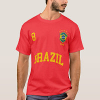 Sudadera con equipo de fútbol brasileño número 8