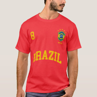 Camiseta Sudadera con equipo de fútbol brasileño número 8