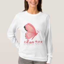 Sudadera con estampado de mariposa rosa linda