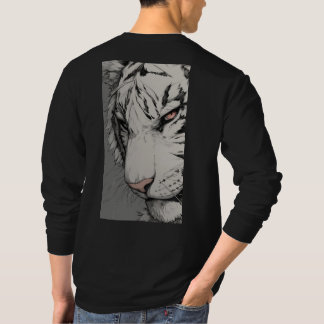 Camiseta Sudadera con estampado de tigre blanco en la espal