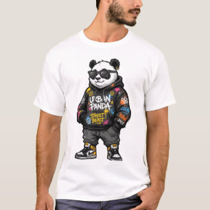 Camiseta Sudadera con grafiti de bestia callejera de panda